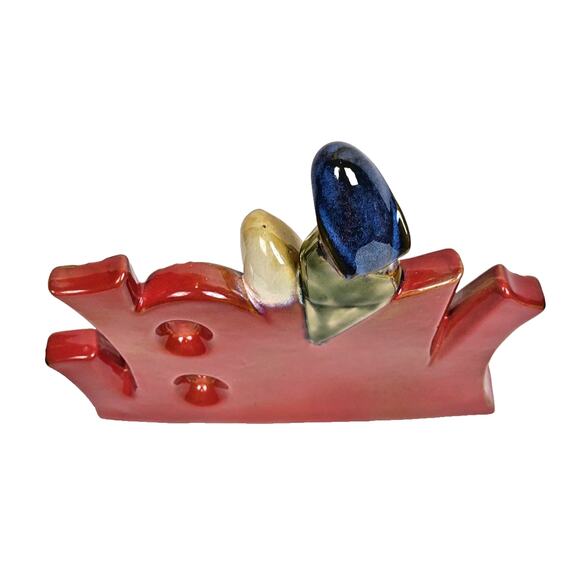 VTG NOEL Spellout Christmas Ceramic Standing Nativity Figurine Joseph Mary Jesus - Picture 4 of 9